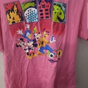 Disney Pink Kids Tee with Mickey and Friends